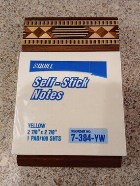 Heartwood Creations Wooden Inlay Post-it Note Holder (NWT)